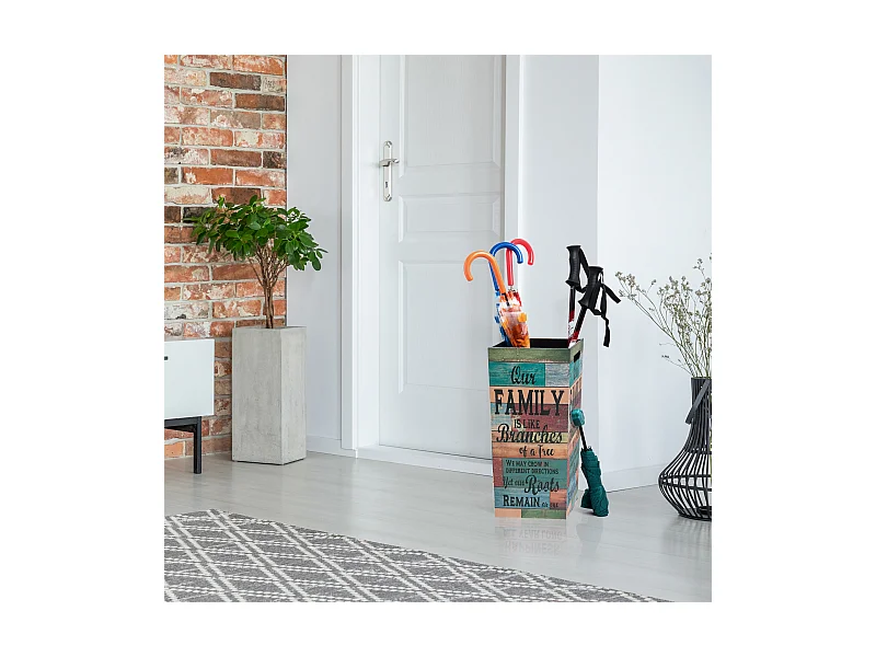 Porte-parapluies En Bois Coloré Mdf Design Vintage Pour L' Entrée