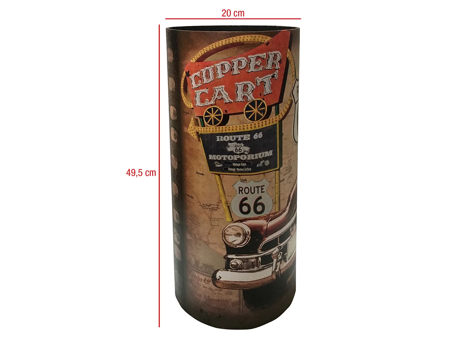 Paragüero Soporte de Bastón Mdf Lienzo Marrón Entrada 50x20x20