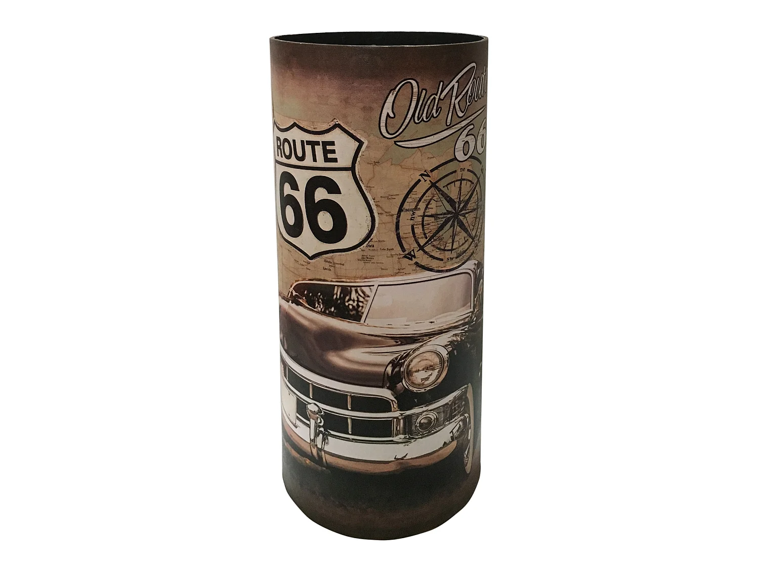 Paragüero Soporte de Bastón Mdf Lienzo Marrón Entrada 50x20x20