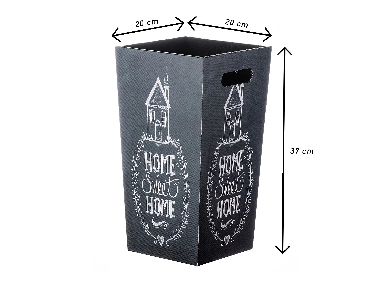 Portaombrello Grigio Scuro Mdf Canvas Retro Manici 37x20x20