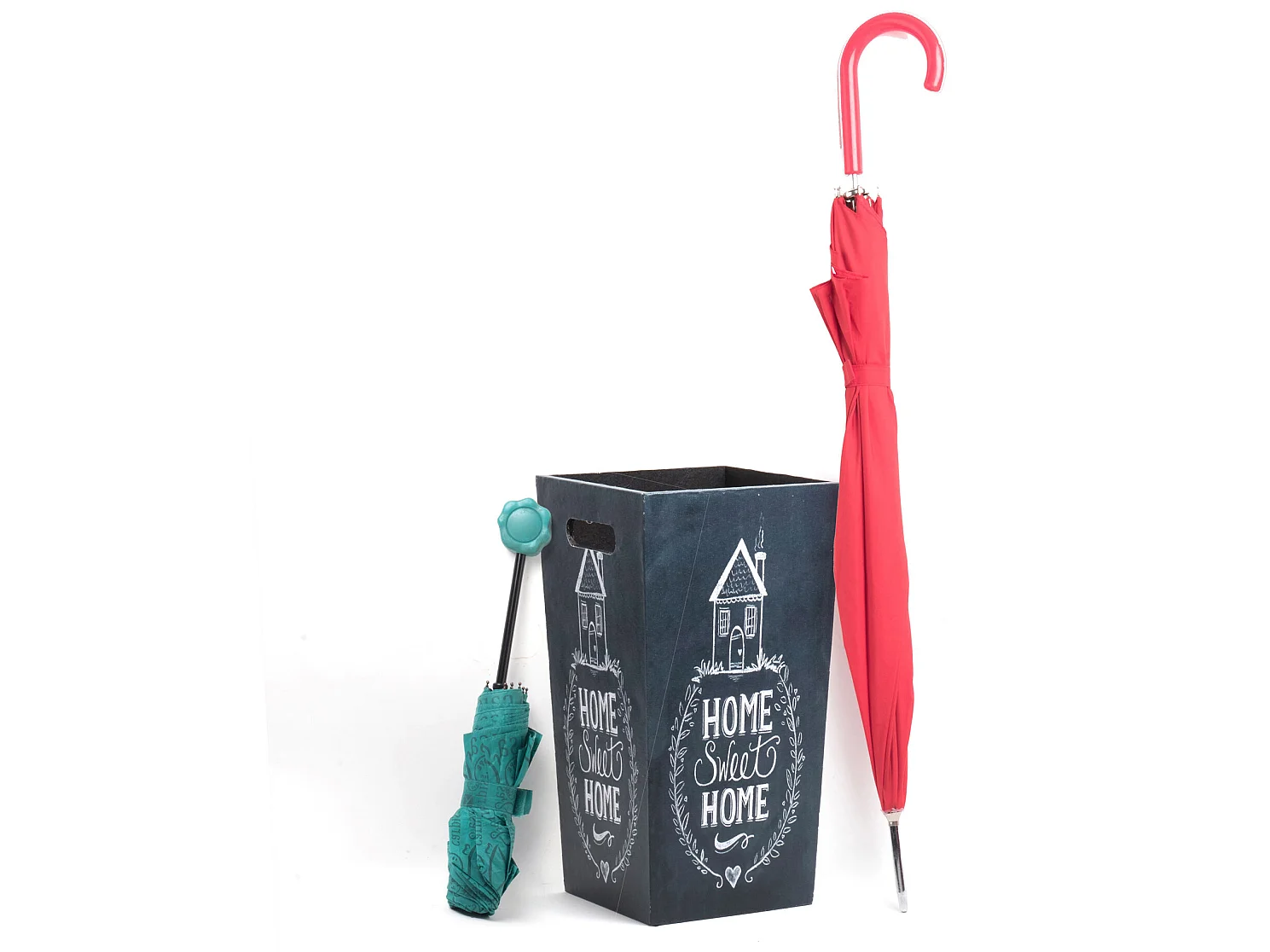 Suporte para guarda-chuva Tela cinzenta escura Mdf Lona Retro Maneja 37x20x20