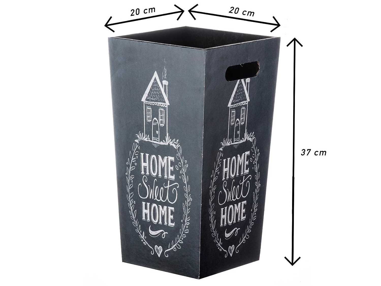 Suporte para guarda-chuva Tela cinzenta escura Mdf Lona Retro Maneja 37x20x20