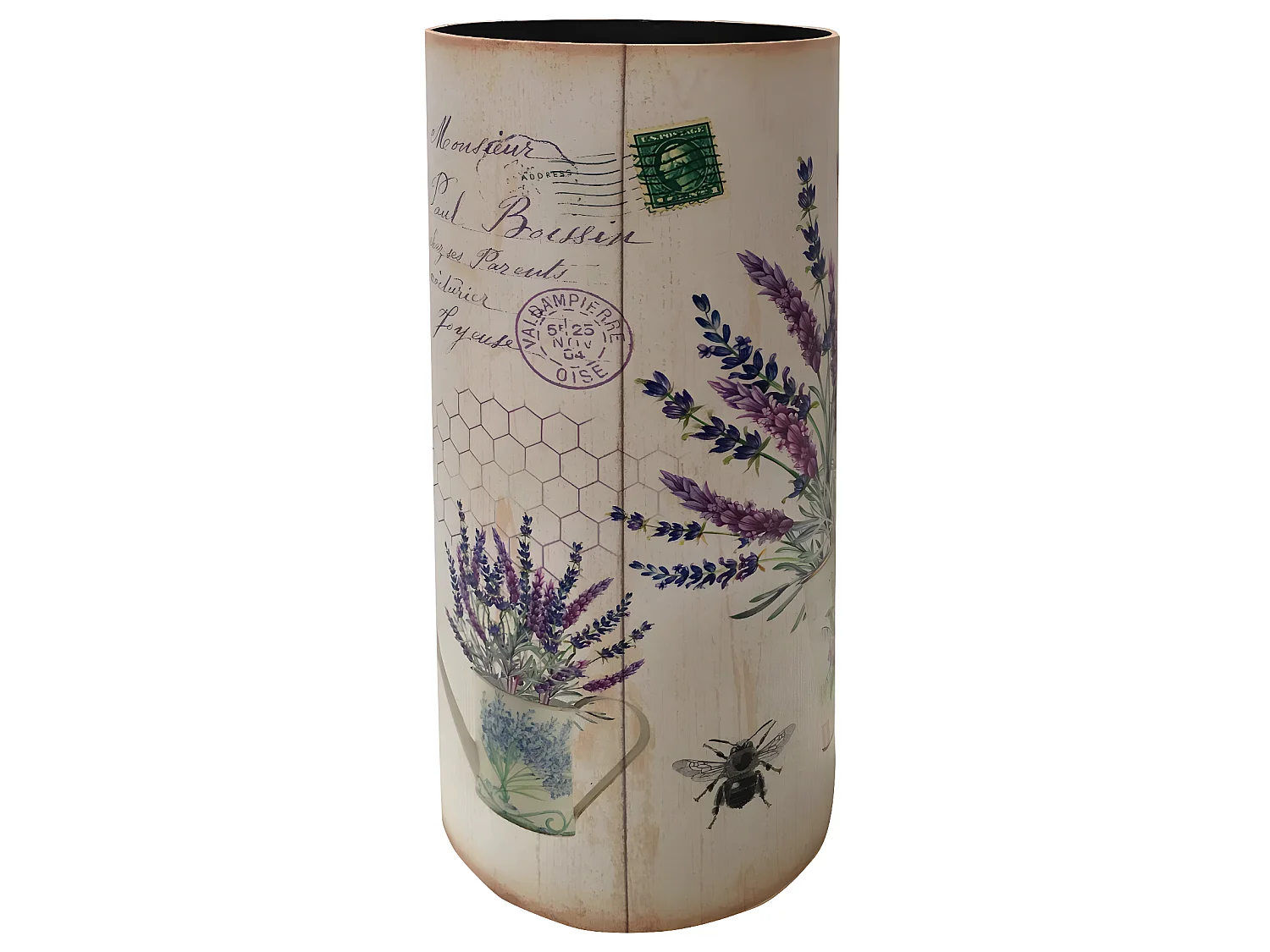 Paragüero Porta Paragüero Mdf Canvas Beige Shabby 50x20x20