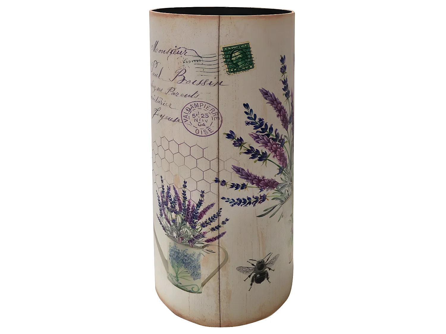 Paragüero Porta Paragüero Mdf Canvas Beige Shabby 50x20x20