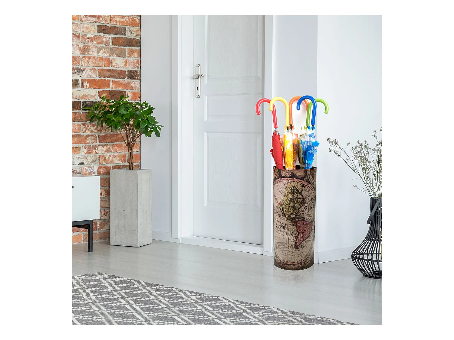 Portaombrello Ombrelli Mdf Retro Da Interno Ingresso 54x23x23