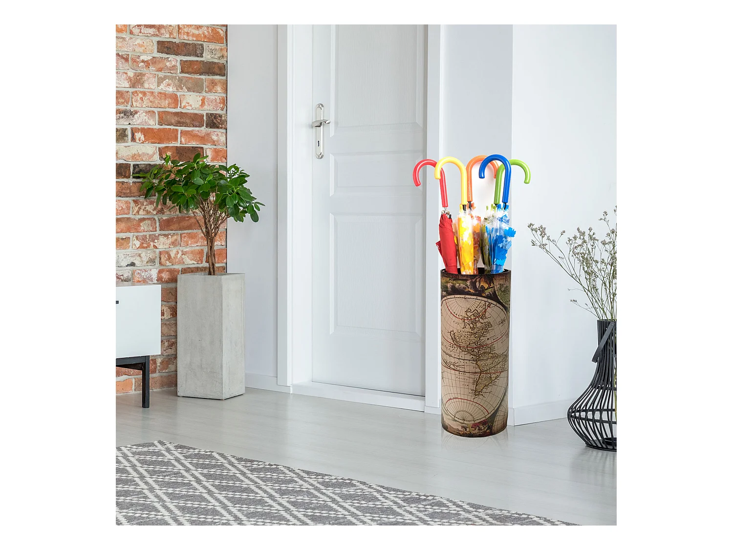 Paragüero Porta Baston Mdf Vintage Hogar Oficina 50x20x20