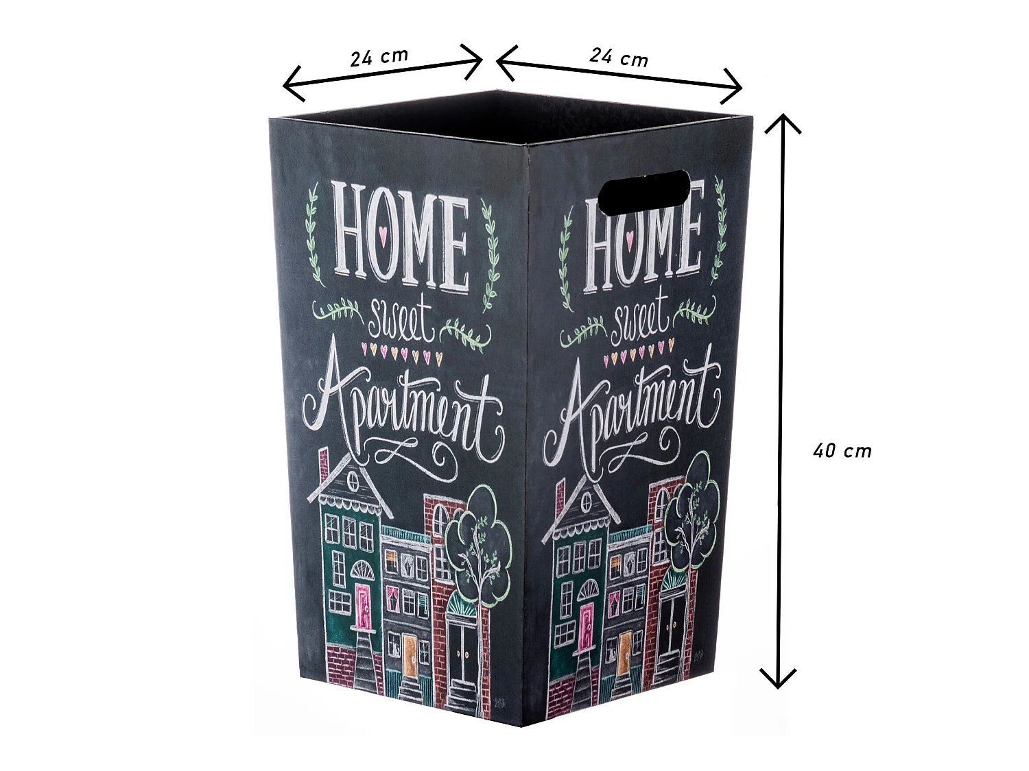 Porta Ombrelli Mdf Canvas Grigio Vintage Salvagoccia 40x24x24