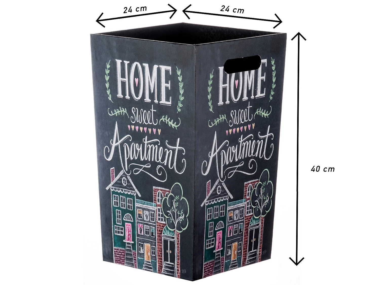 Porta Paraguas Mdf Canvas Gris Vintage Antigoteo 40x24x24