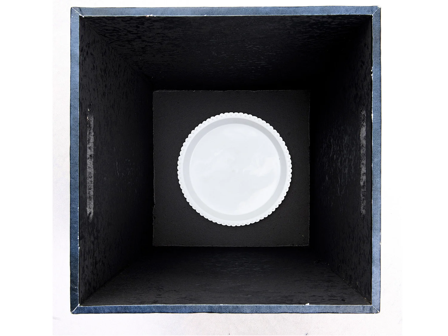 Porta Paraguas Mdf Canvas Gris Vintage Antigoteo 40x24x24