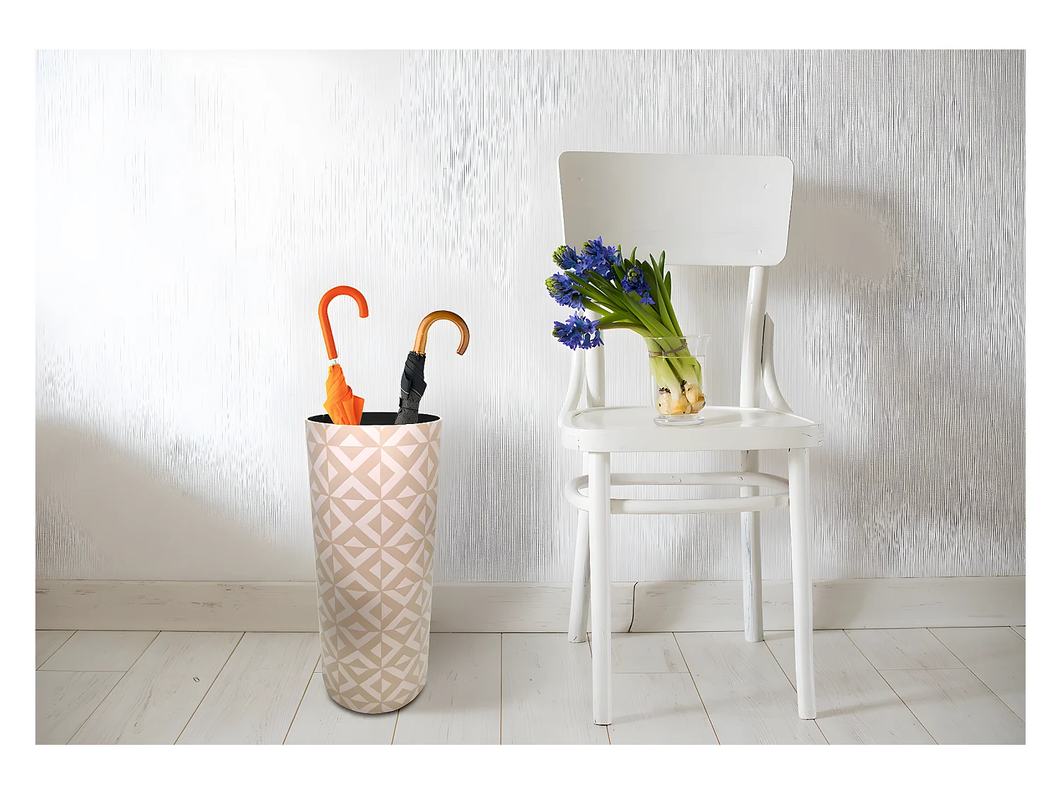 Porta Ombrello Portaombrelli Mdf Canvas Bianco Moderno 50x20x20