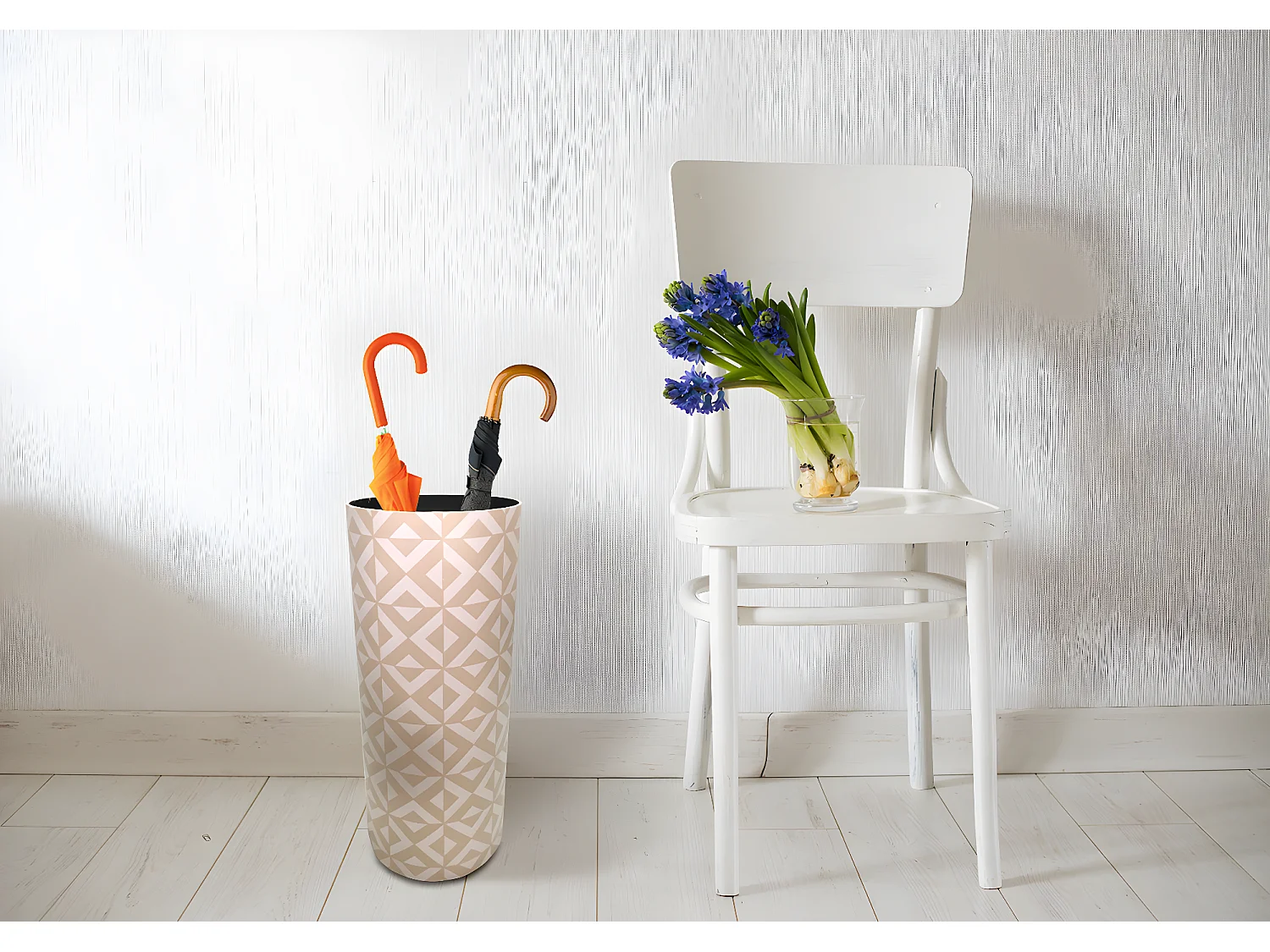 Suporte para guarda-chuva Mdf Lona Moderna Branca 50x20x20