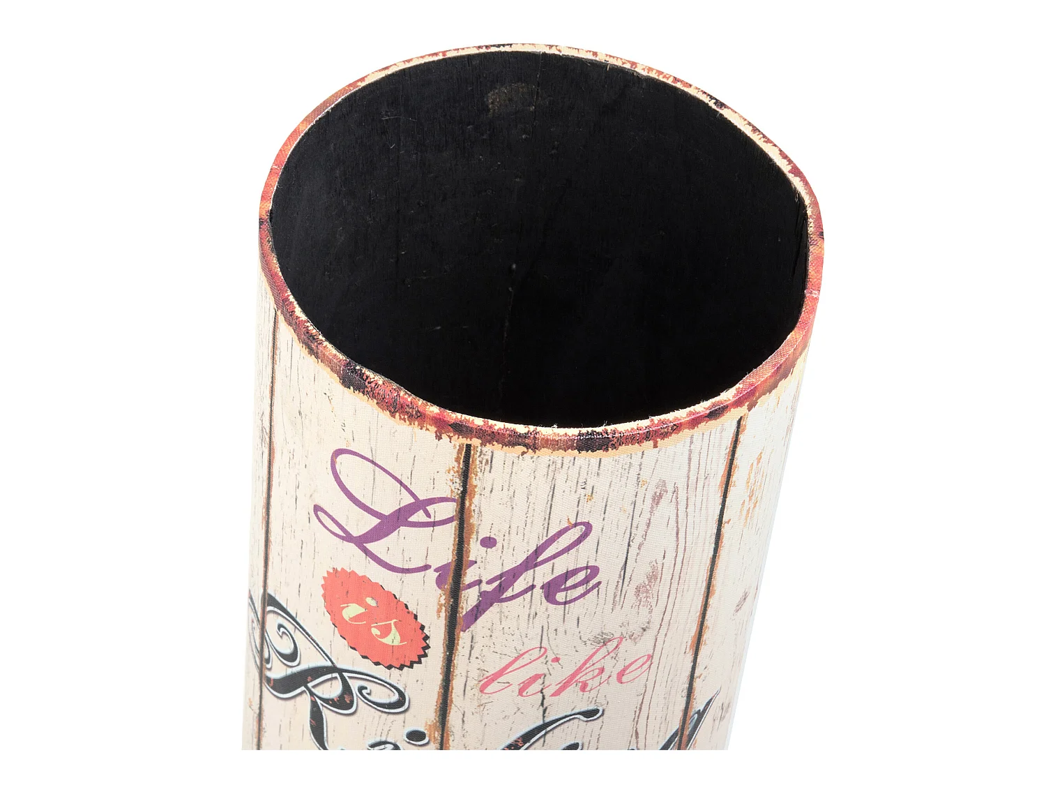 Portaombrelli Porta Ombrelli Canvas Beige Tondo Retro 49x20x20