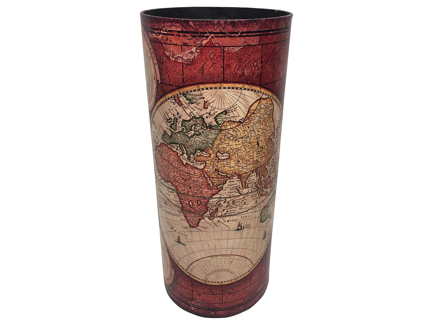 Porte-parapluie Porte-parpluies Mdf Canvas Rouge 54x23x23