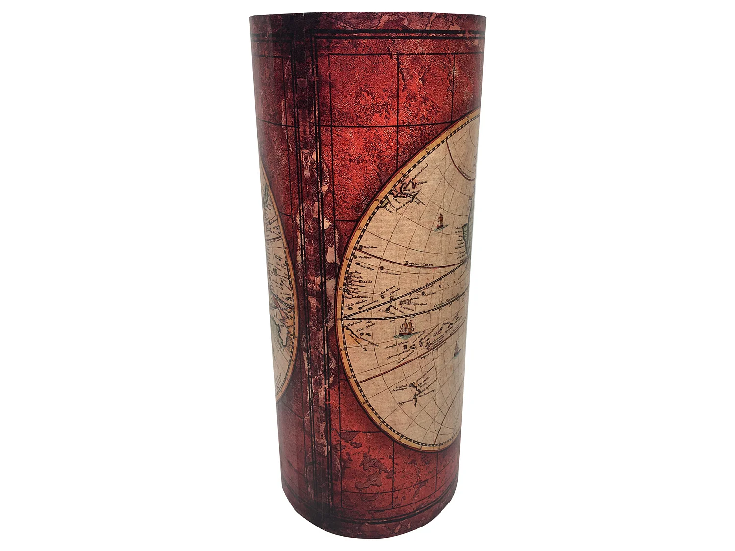 Porte-parapluie Porte-parpluies Mdf Canvas Rouge 54x23x23