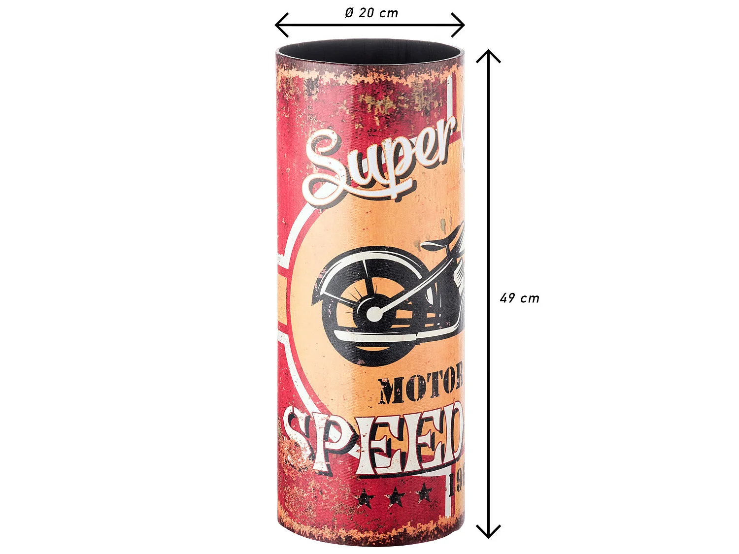 Ombrelli Portaombrello Canvas Mdf Giallo Motorcycle 49x20x20