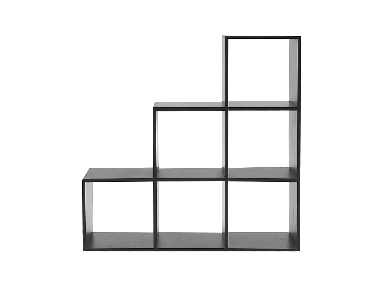 Libreria A Terra Scaffale Nero 6 Vani Mdf 97,5x97,5x29
