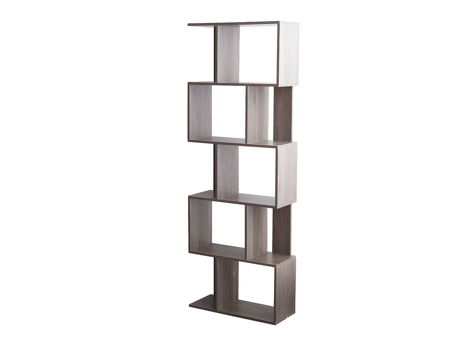 Scaffale Libreria Grigio Sbiancato Mdf Urban Soggiorno 169x60x24