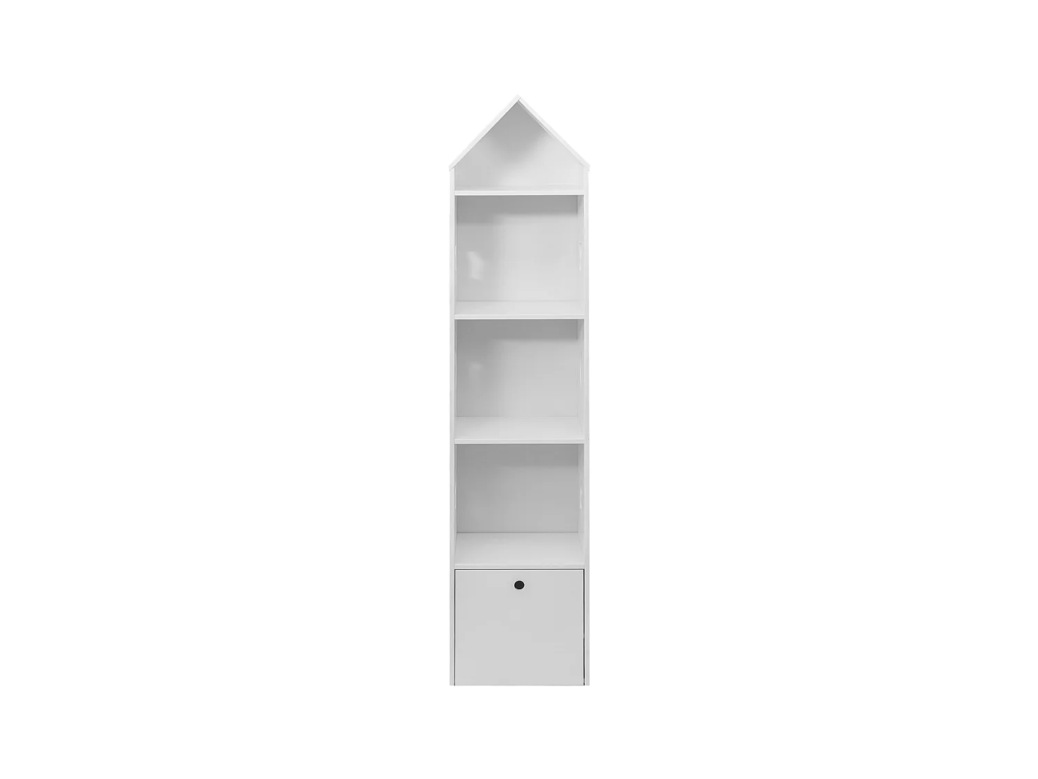 Etagere etroite pour enfants 4 Etageres 1 Tiroir en Bois blanc