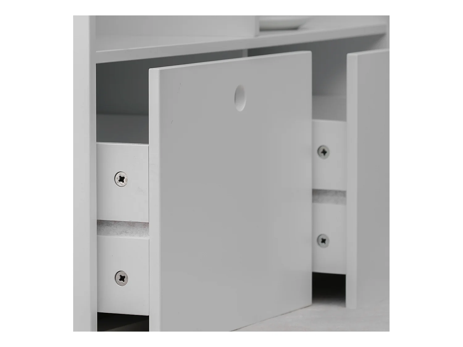 Libreria per Bambini Portagiochi in Legno Bianco 3 Scaffali 2 Cassetti Cameretta