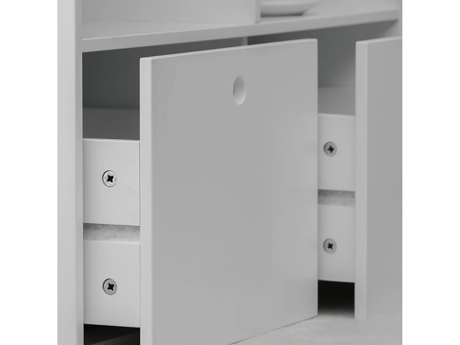 Libreria per Bambini Portagiochi in Legno Bianco 3 Scaffali 2 Cassetti Cameretta