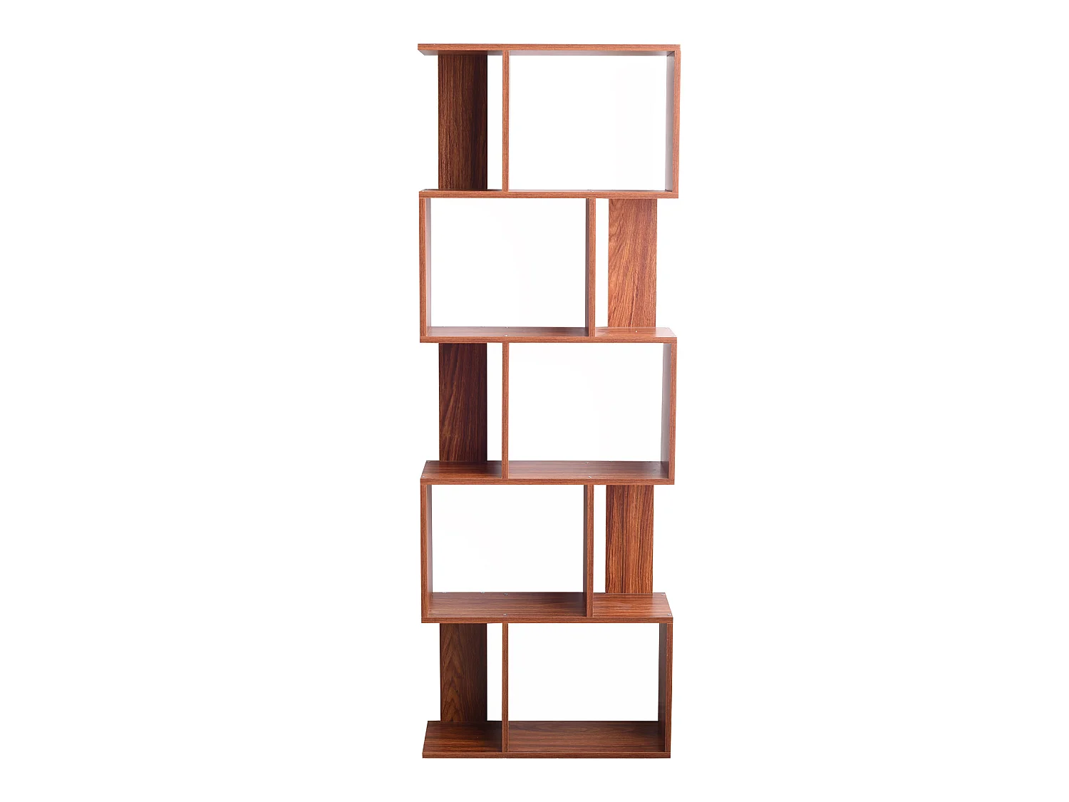 Libreria Scaffale 5 Ripiani Marrone Noce Mdf Ufficio 169x60x24