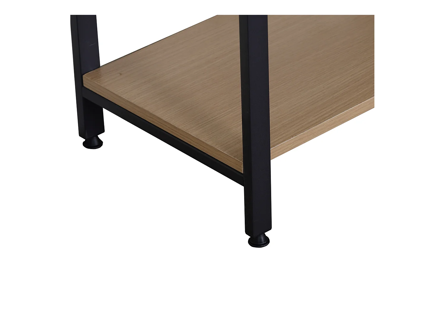 Libreria Scaffale 3 Ripiani in Metallo e Legno Nero Beige design Moderno