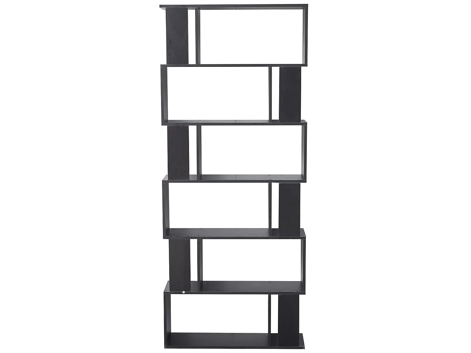 Etagère Bibliothèque Moderne Bois Noir 6 Etagères 190x60x24