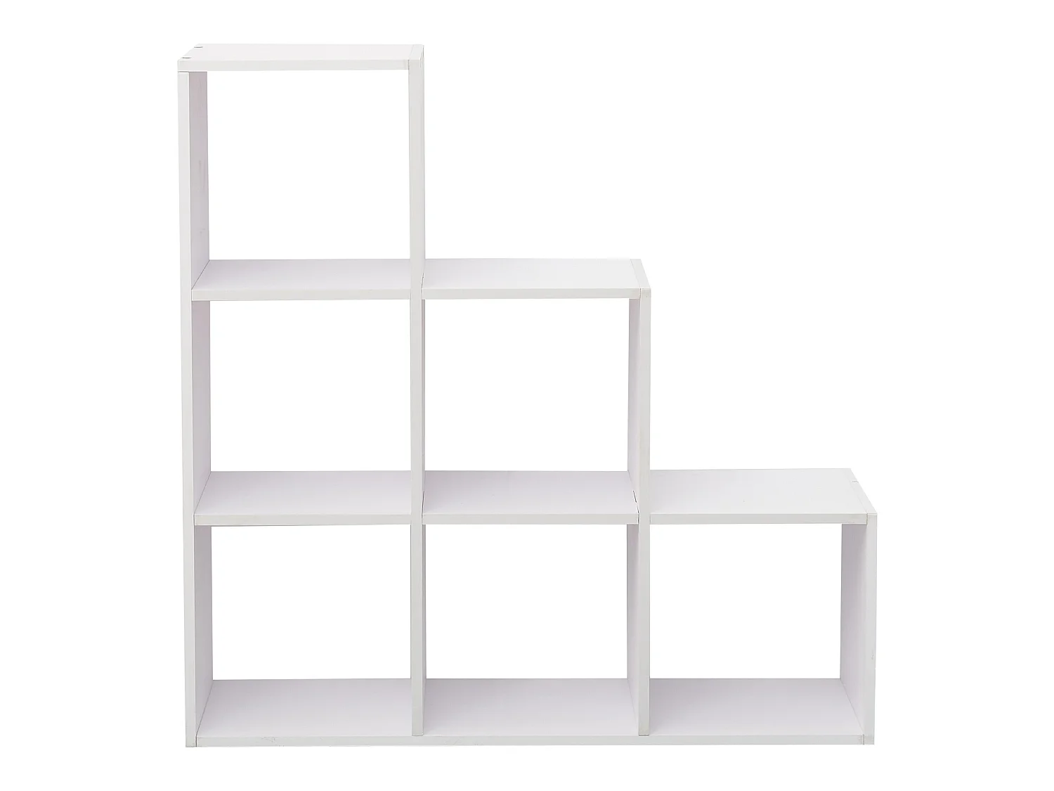 Scaffale Cubi Libreria Moderna Mdf Bianco 6 Scomparti 97,5x97,5x29