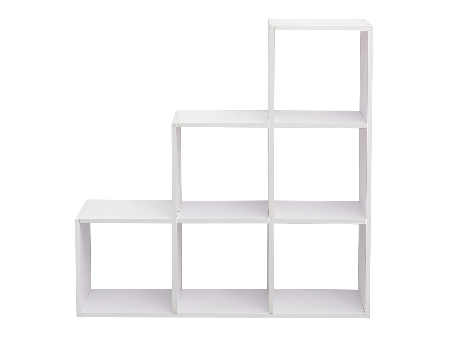 Scaffale Cubi Libreria Moderna Mdf Bianco 6 Scomparti 97,5x97,5x29