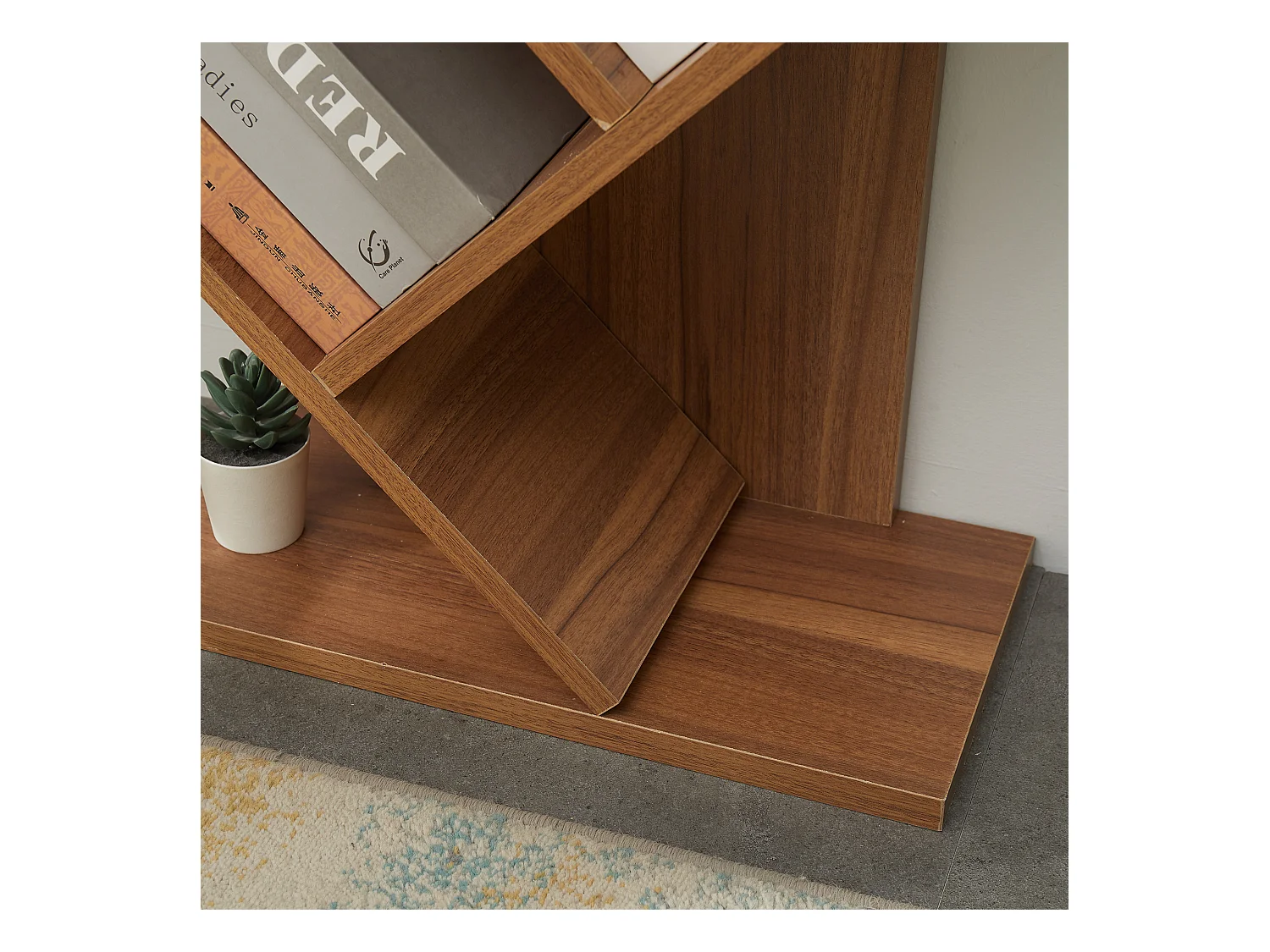 Scaffale Libreria 10 Mensole Legno Marrone Moderno 160x44,5x22