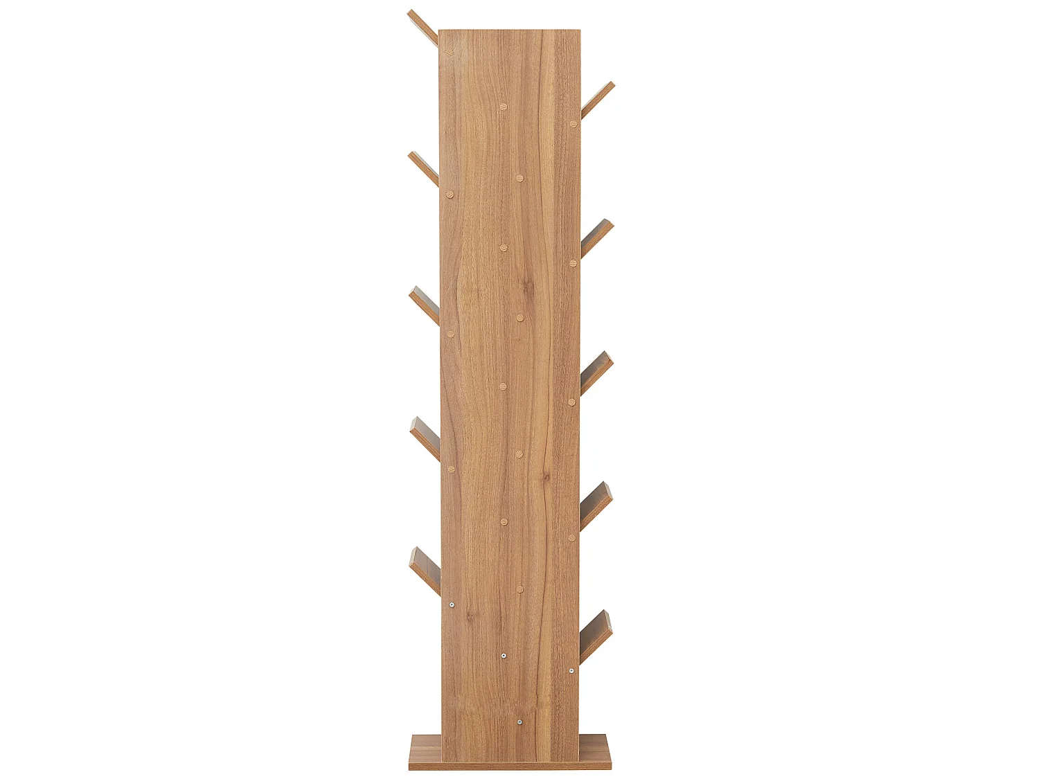 Scaffale Libreria 10 Mensole Legno Marrone Moderno 160x44,5x22