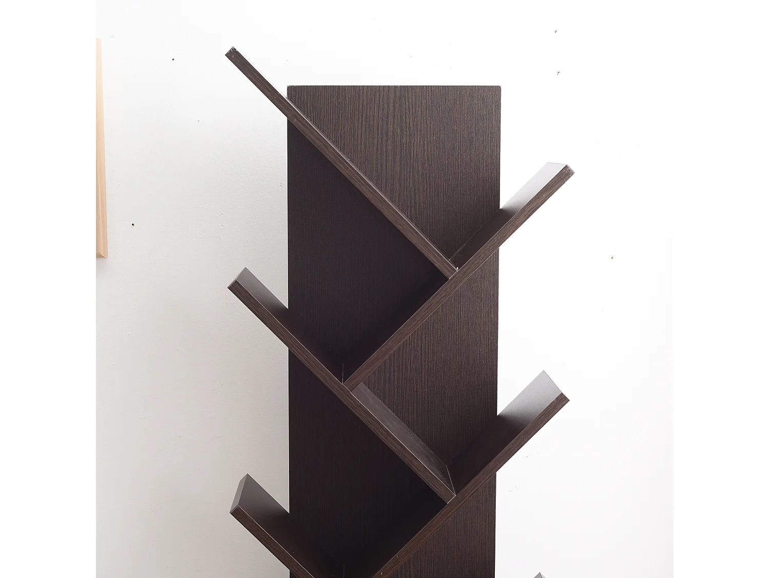 Bibliothèque Etagère 10 Etagères Marron Wengè Bois 160x44,5x22