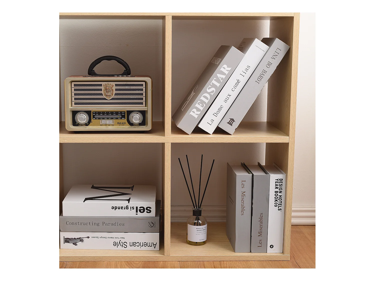 Libreria Scaffale A Scala Moderno 6 Scomparti 97,5x97,5x29