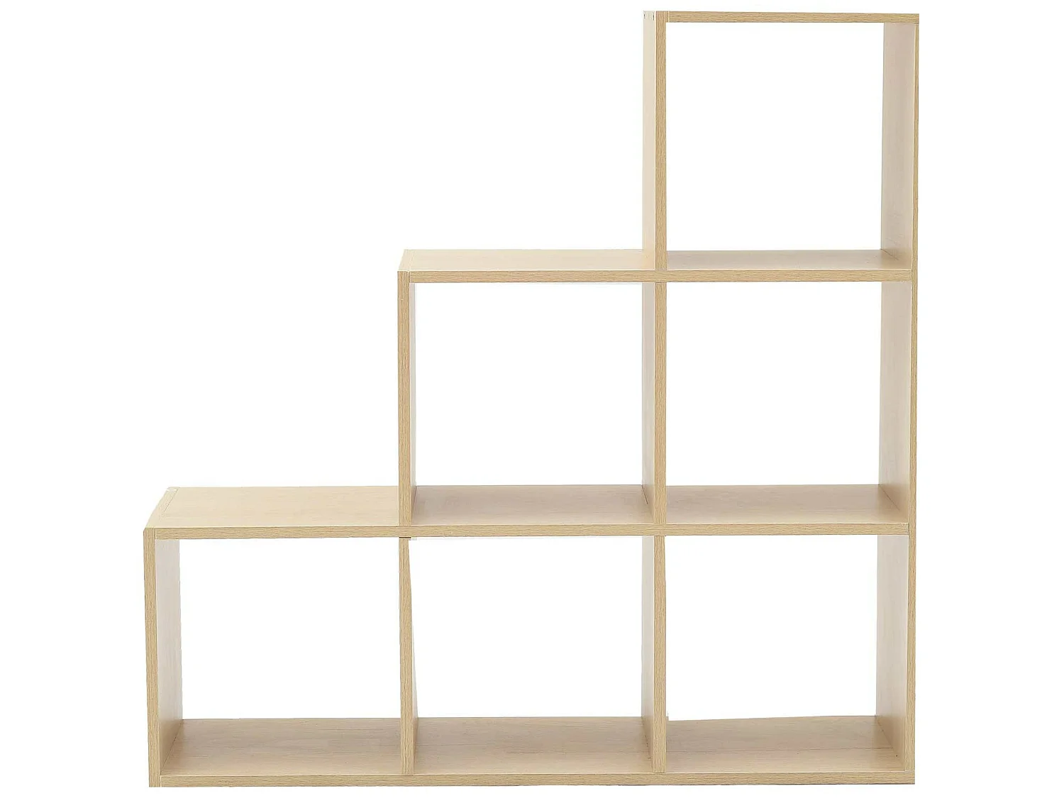 Etagère Bibliothèque Stockage 6 Niveaux Marron Bois 97,5x97,5x29