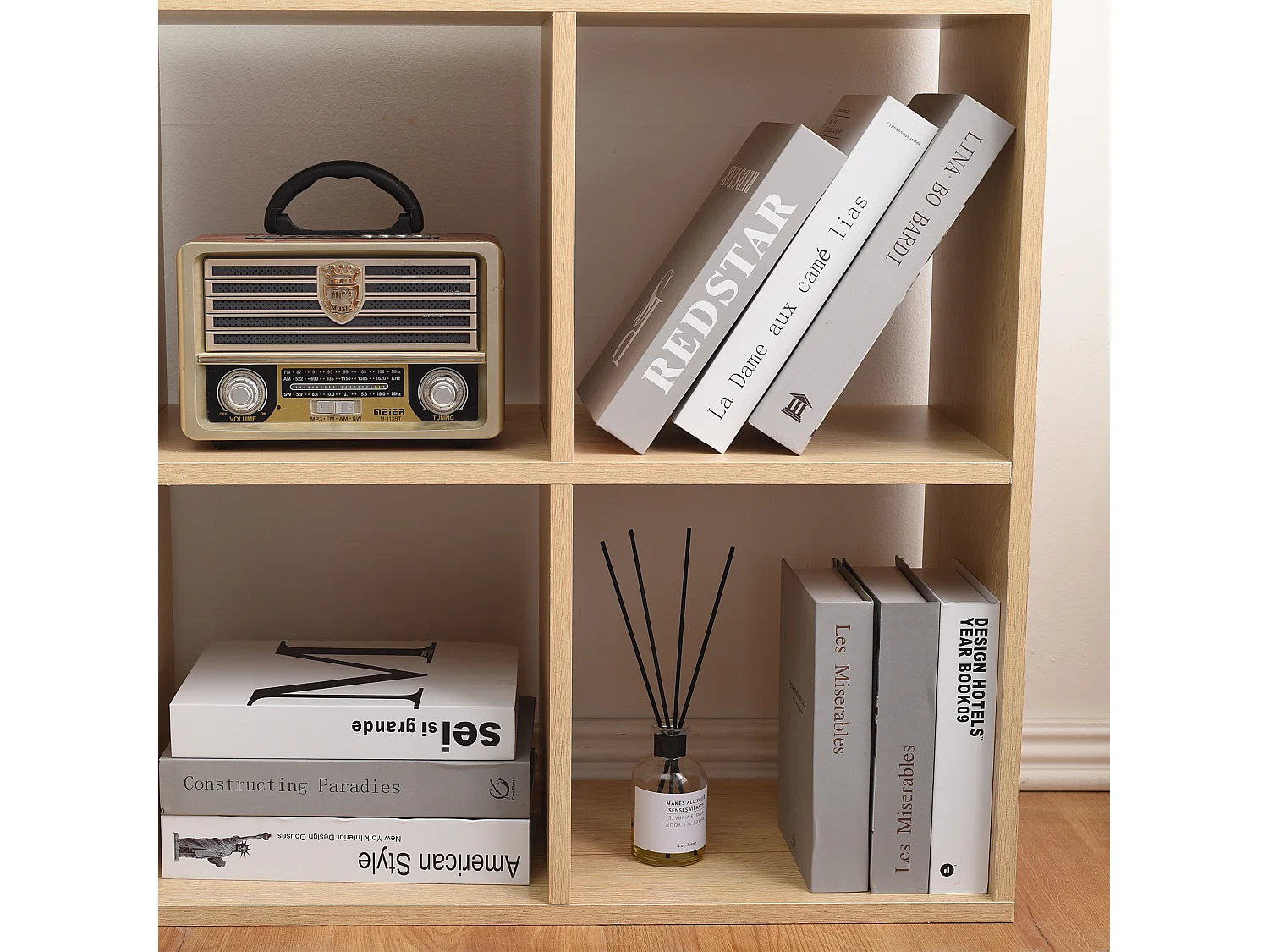 Etagère Bibliothèque Stockage 6 Niveaux Marron Bois 97,5x97,5x29