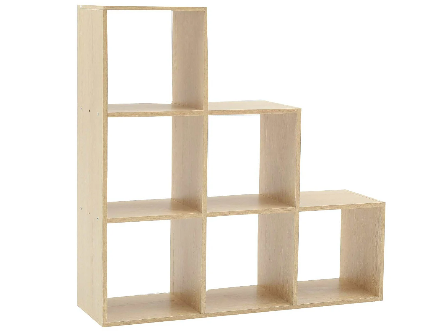 Etagère Bibliothèque Stockage 6 Niveaux Marron Bois 97,5x97,5x29