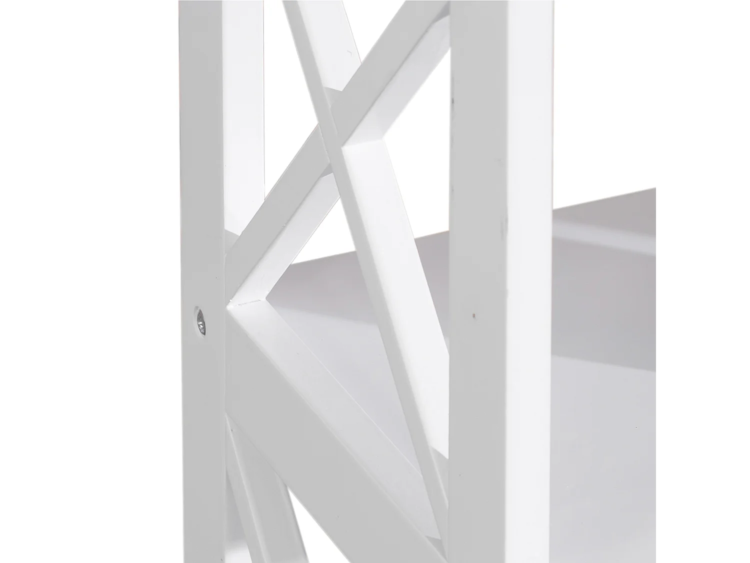 Etagère en bois blanc Bibliothèque moderne à 4 étagères