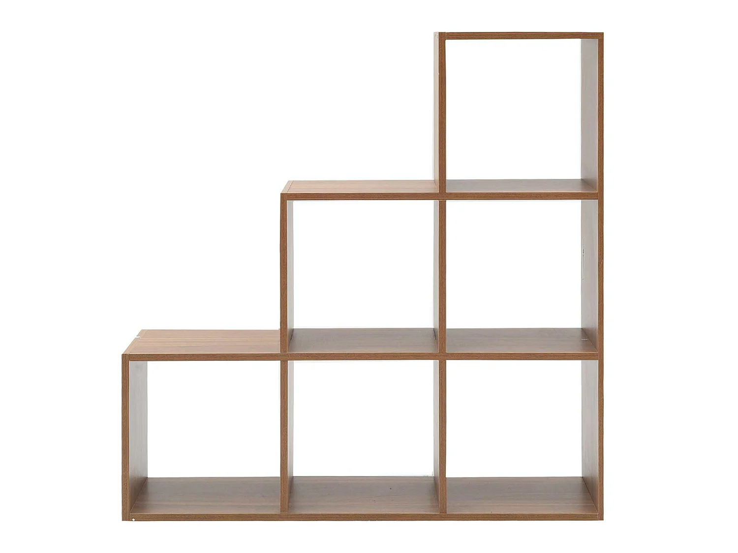 Libreria Scaffale Mdf 6 Scomparti Marrone Moderno 97,5x97,5x29