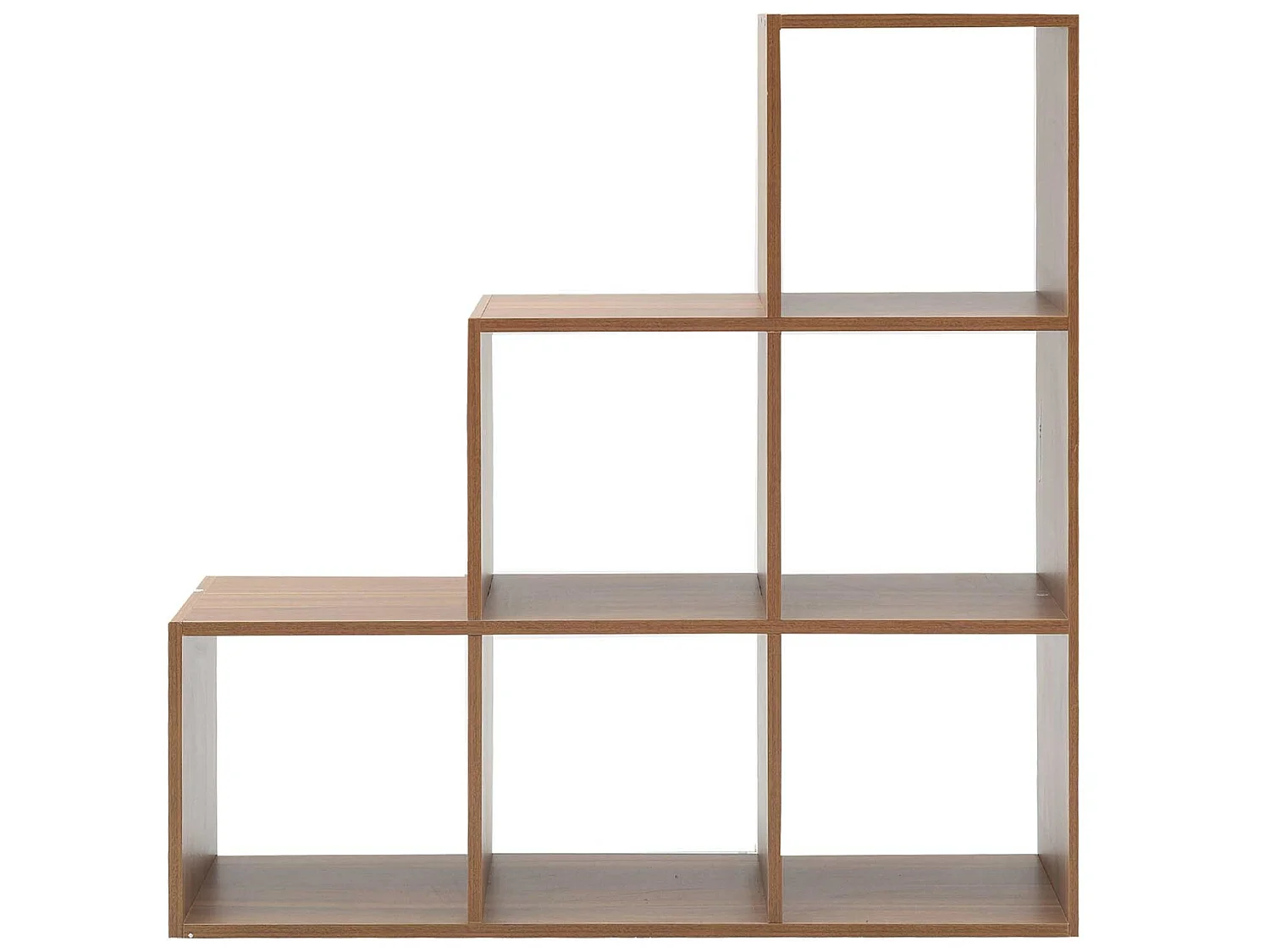 Libreria Scaffale Mdf 6 Scomparti Marrone Moderno 97,5x97,5x29