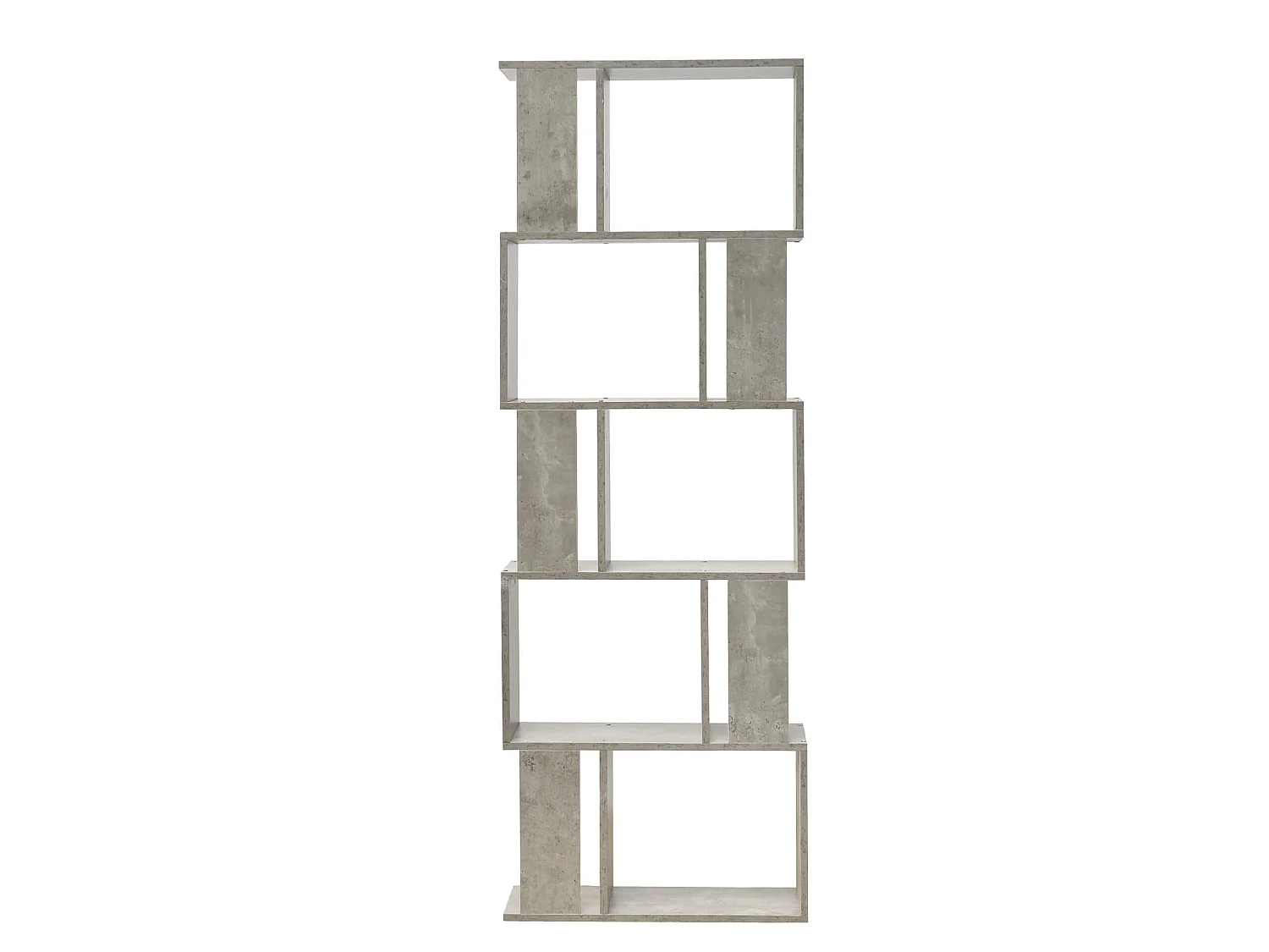 Libreria Moderna Scaffale 5 Ripiani in Legno Grigio da Soggiorno Ufficio