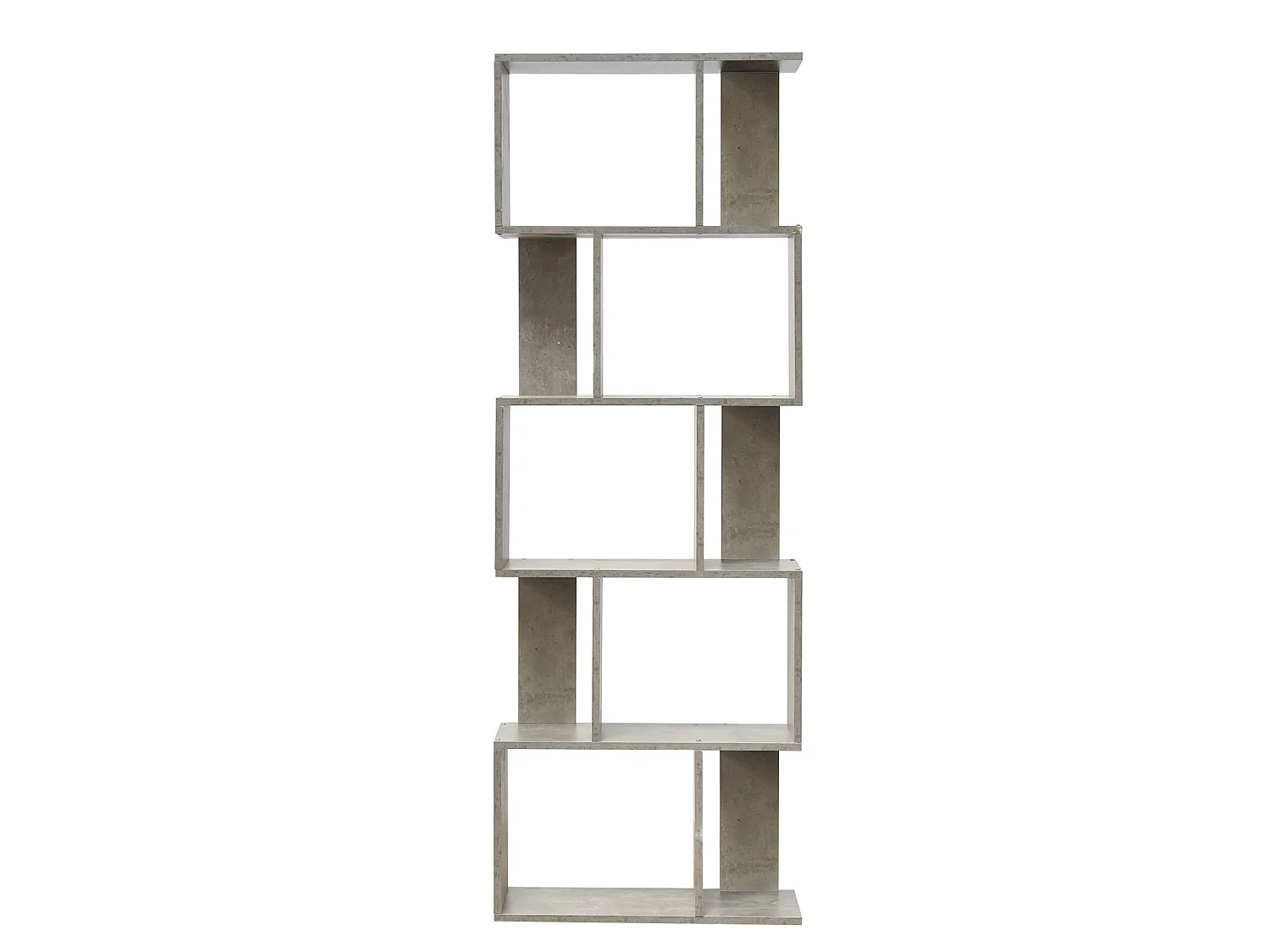 Libreria Moderna Scaffale 5 Ripiani in Legno Grigio da Soggiorno Ufficio