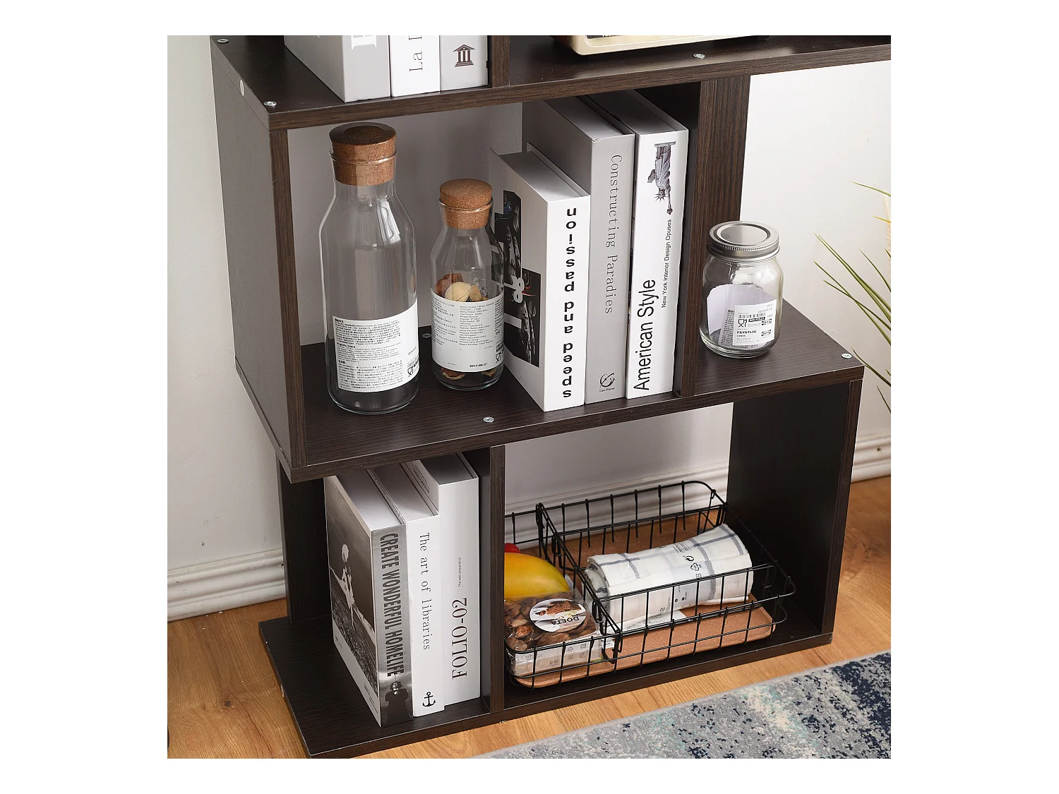 Libreria Scaffale Legno 5 Ripiani Marrone Wenge 172,5x60x24,5