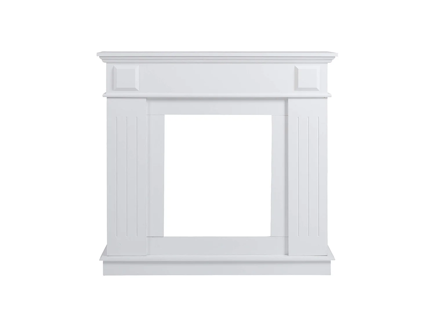 Marco Chiminea Decorativa Madera Blanco Retro 100x109x26