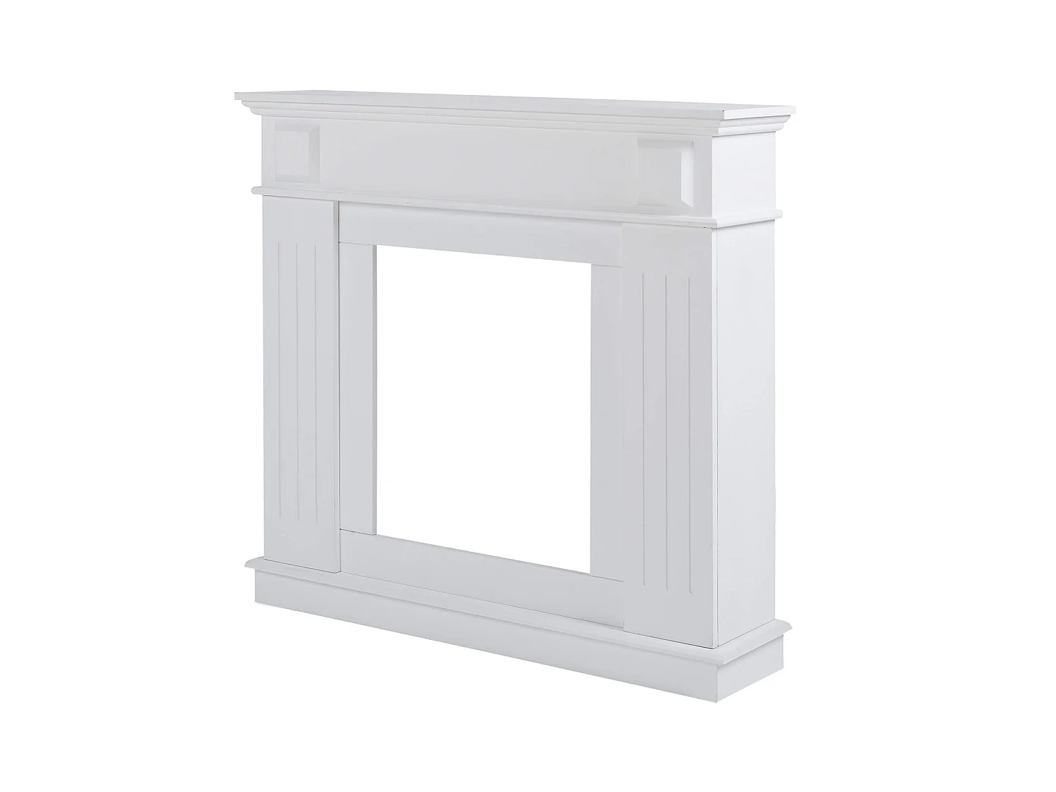 Marco Chiminea Decorativa Madera Blanco Retro 100x109x26