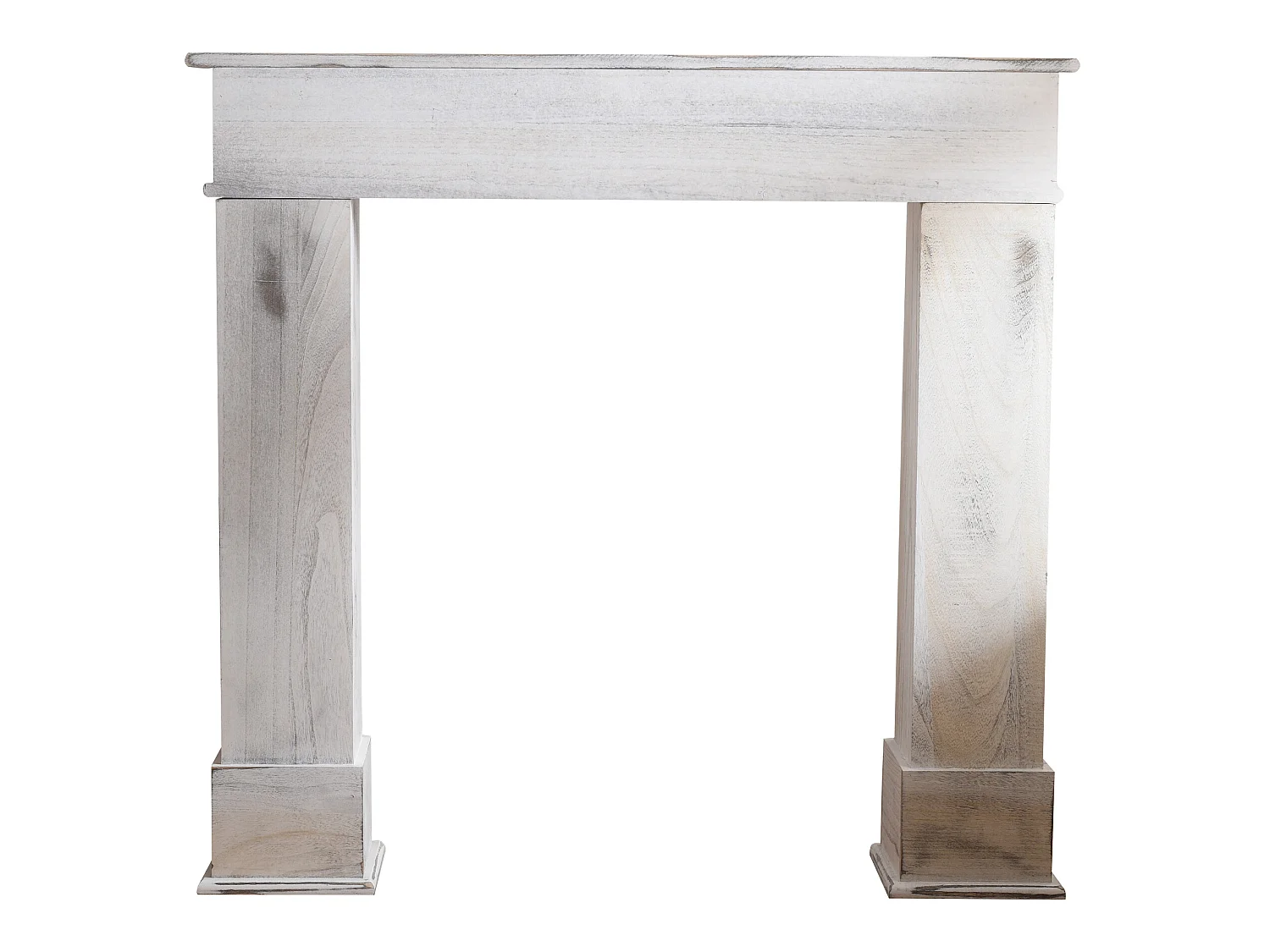 Consola Decoracion Chimenea Madera Blanco Clasico 99x104x21