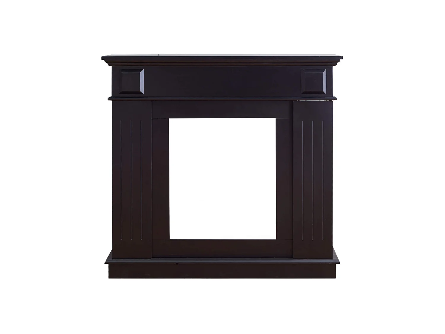 Moldura Clássica de Lareira Decorativa de Madeira Preto 100x109x26