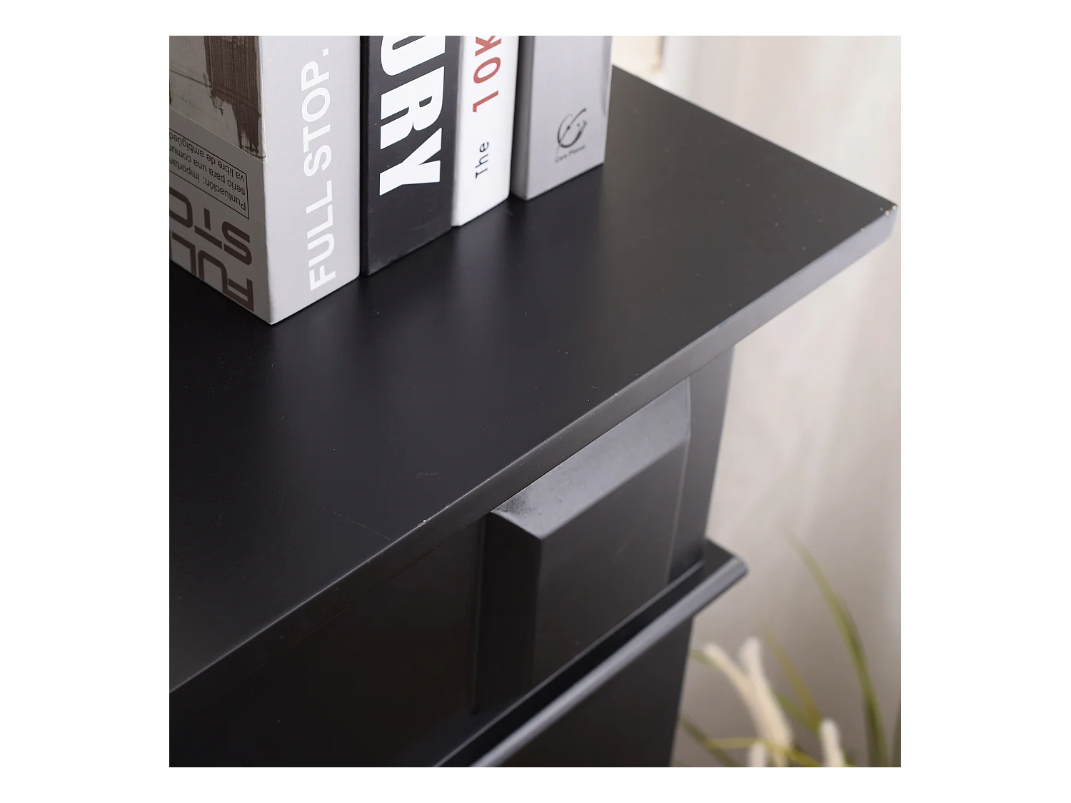 Moldura Clássica de Lareira Decorativa de Madeira Preto 100x109x26