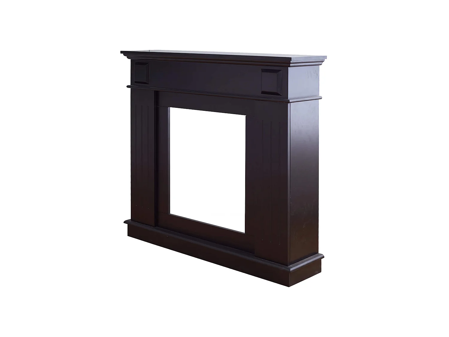 Moldura Clássica de Lareira Decorativa de Madeira Preto 100x109x26