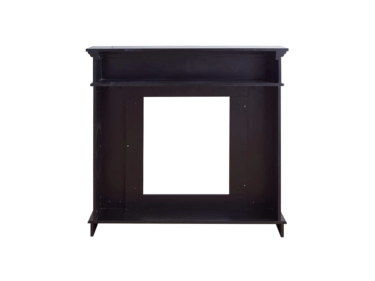 Moldura Clássica de Lareira Decorativa de Madeira Preto 100x109x26