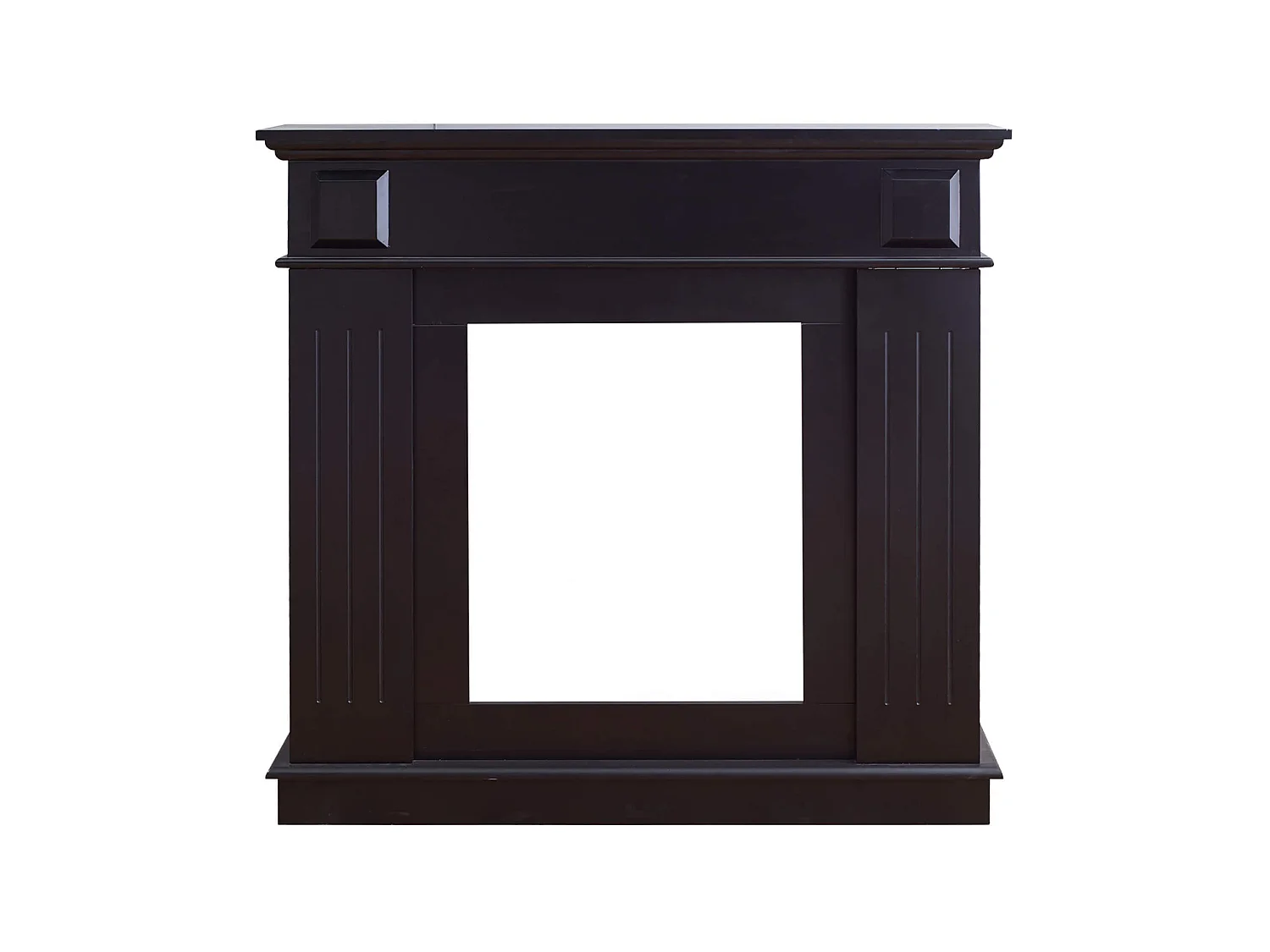 Cadre Decoratif Cheminée Decorative Bois Noir 100x109x26
